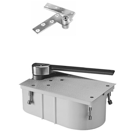Rixson Right Hand Hvy Dty 3/4 Offset Floor Closer with 90 Degree Swing for 2-1/4" Door Bright Brass 27N3RH214DT